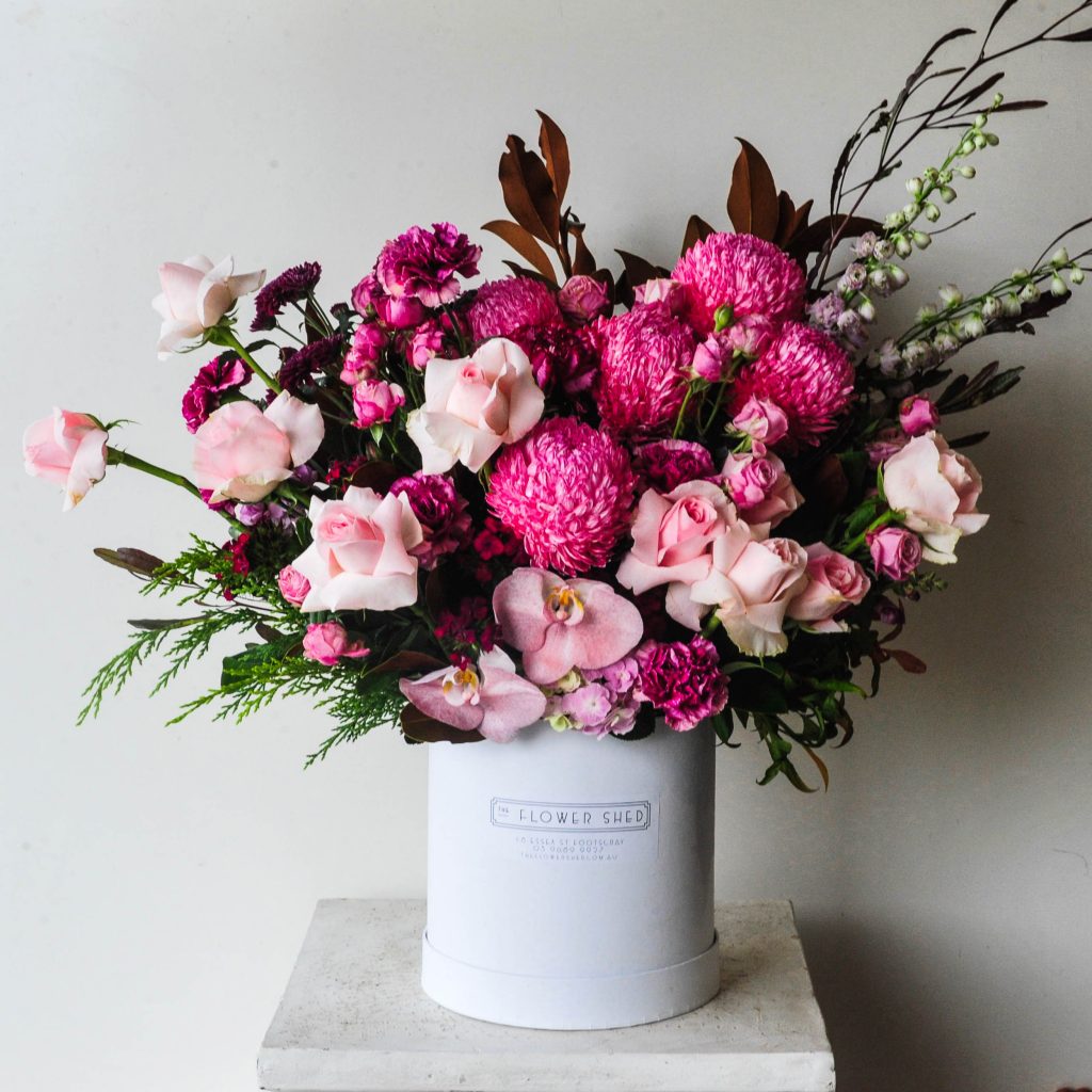 Fifty Shades of Pink - Hatbox Flowers Melbourne
