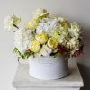White Seasonal Hatbox - The Flower Shed