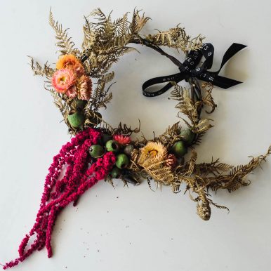 dried flower christmas wreath