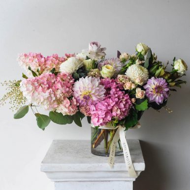 pastel summer flower arrangement