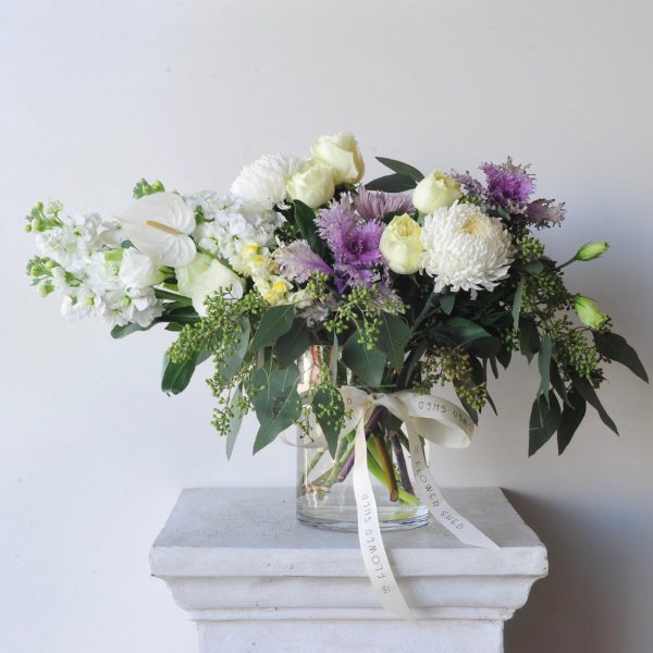 Pastel Winter Flowers Arrangement – The Flower Shed